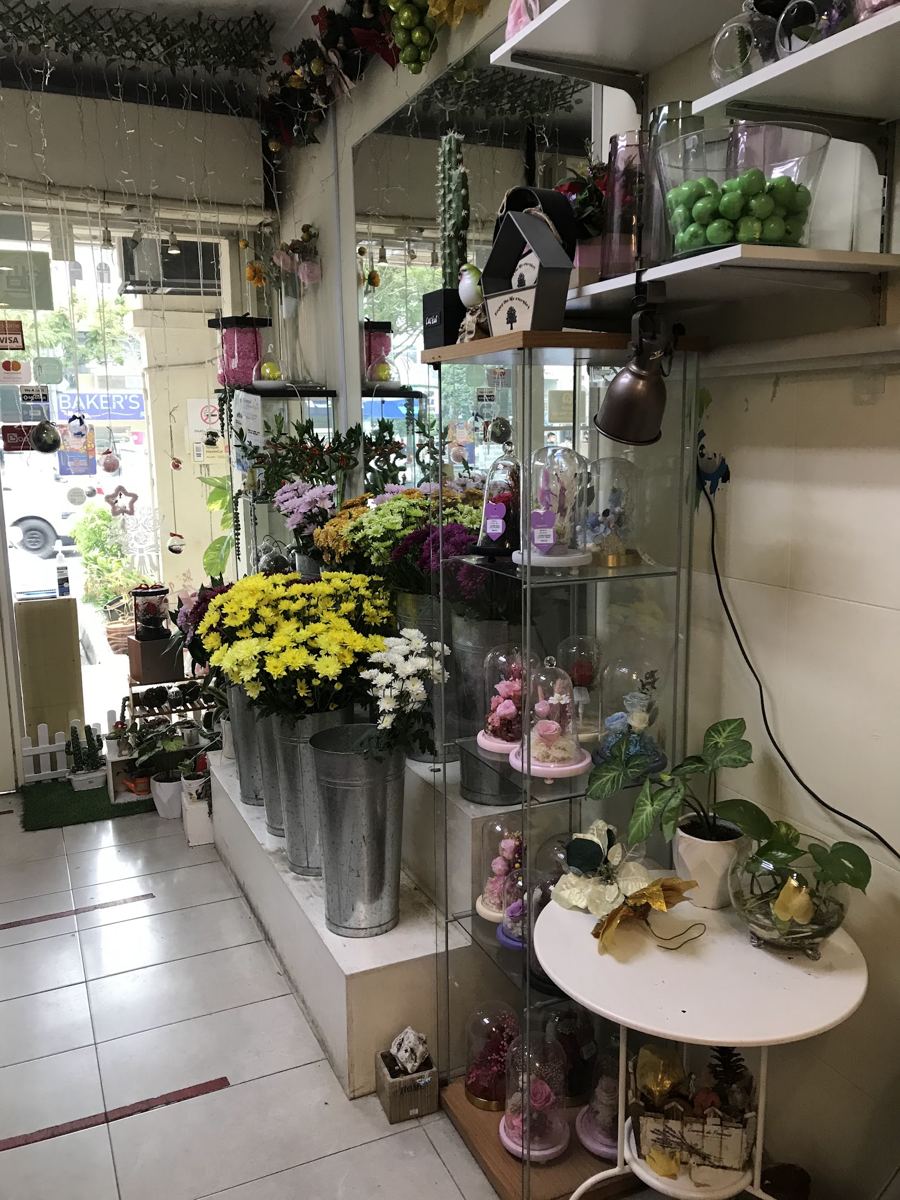 Fresh flowers by the window